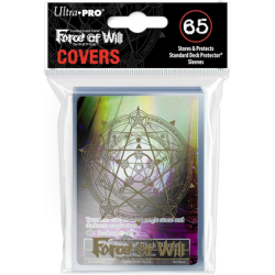 Protège-cartes - 65 Sleeves Standard - Ultra Pro - Force Of Will : Gold Circle Clear + Carte promotionnelle