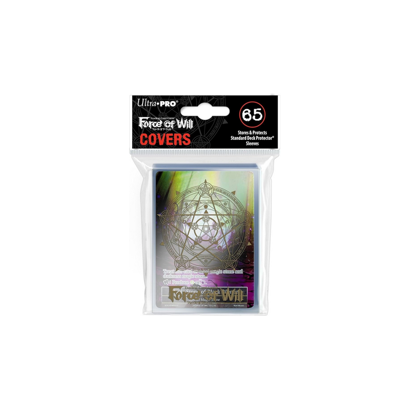 Protège-cartes - 65 Sleeves Standard - Ultra Pro - Force Of Will : Gold Circle Clear + Carte promotionnelle Protège-cartes - 65 Sleeves Standard - Ultra Pro - Force Of Will : Gold Circle Clear + Carte promotionnelle