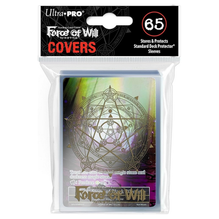 Protège-cartes - 65 Sleeves Standard - Ultra Pro - Force Of Will : Gold Circle Clear + Carte promotionnelle