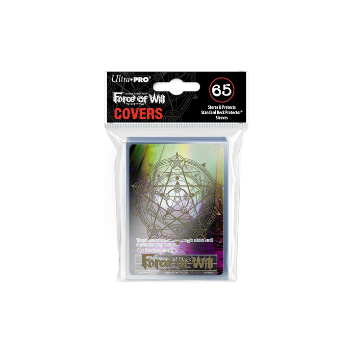 Protège-cartes - 65 Sleeves Standard - Ultra Pro - Force Of Will : Gold Circle Clear + Carte promotionnelle