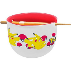 Pokémon - Bol à Ramen avec Baguette, 450 ml - Pikachu