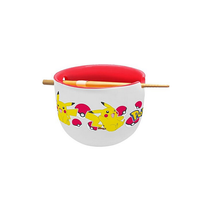 Pokémon - Bol à Ramen avec Baguette, 450 ml - Pikachu