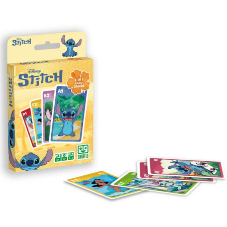 Jeux de société -  Jeu de Familles 4 en 1 : Stitch