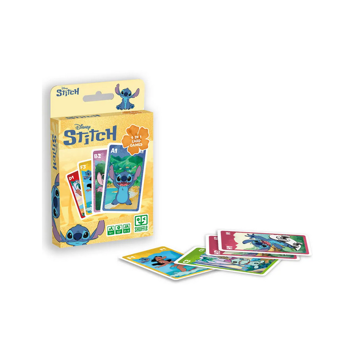 Jeux de société -  Jeu de Familles 4 en 1 : Stitch