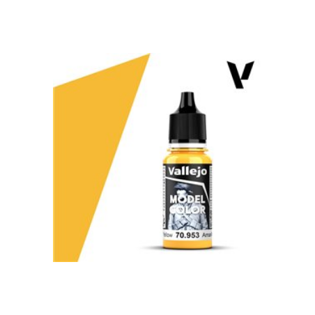 Peinture Vallejo Model Color : Jaune Mat - Flat Yellow