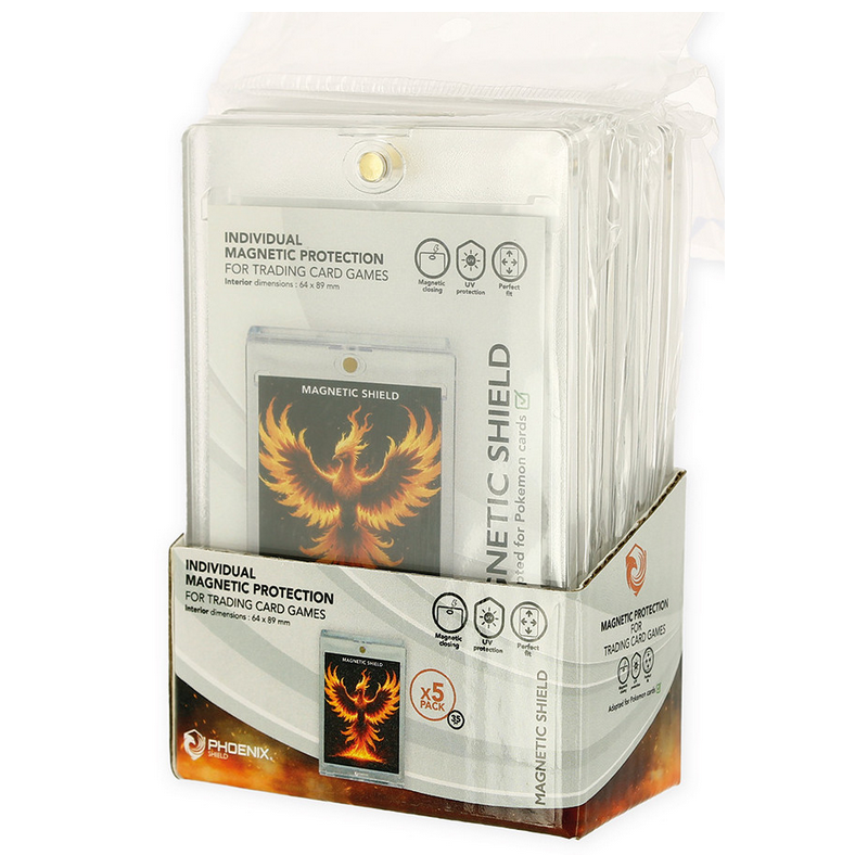 Phoenix Shield - Lot de 5 Protection acrylique magnétique pour carte