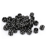 Dés - Chessex - Set de 36 Dés à 6 faces - 12 mm - Opaque : Noir/Blanc