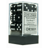 Dés - Chessex - Set de 12 Dés - À 6 Faces Couleur - Opaque : Noir/Blanc