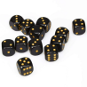 Dés - Chessex - Set de 12 Dés - À 6 Faces Couleur - Opaque : Noir/Or