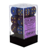 Dés - Chessex - Set de 12 Dés - À 6 Faces Couleur - Gemini : Bleu Violet/Or