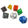 Dés - Chessex - Set de 7 Dés - JDR - Nostalgia Opaque GM : Multicolor