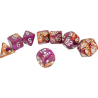 Dés - Chessex - Lab Dice : Gemini Copper-Purple/white Luminary™ Polyhedral 7