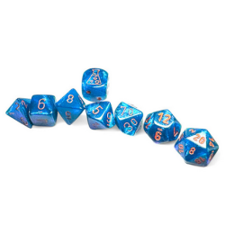 Dés - Chessex - Lab Dice : Borealis Midnight/copper Luminary™ Polyhedral 7