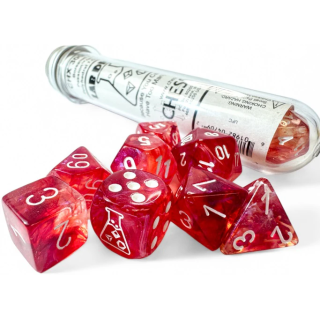 Dés - Chessex - Lab Dice : Borealis Passion/white Luminary™ Polyhedral 7