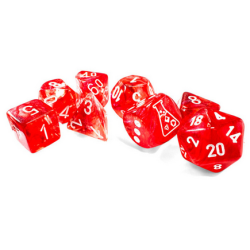 Dés - Chessex - Lab Dice : Borealis Passion/white Luminary™ Polyhedral 7