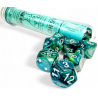 Dés - Chessex - Lab Dice : Lustrous Neptune/grey Luminary™ Polyhedral 7