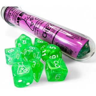 Dés - Chessex - Lab Dice : Nebula Gelatinous/white Luminary™ Polyhedral 7