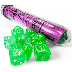 Dés - Chessex - Lab Dice : Nebula Gelatinous/white Luminary™ Polyhedral 7