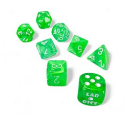Dés - Chessex - Lab Dice : Nebula Gelatinous/white Luminary™ Polyhedral 7