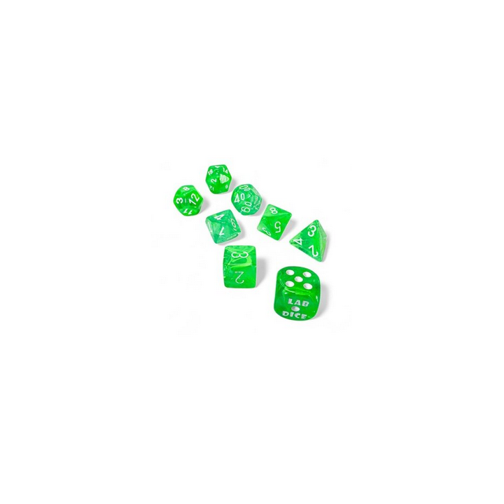 Dés - Chessex - Lab Dice : Nebula Gelatinous/white Luminary™ Polyhedral 7