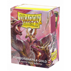 Dragon Shield - 100 Standard Sleeves - Matte : Pomegranate & Gold