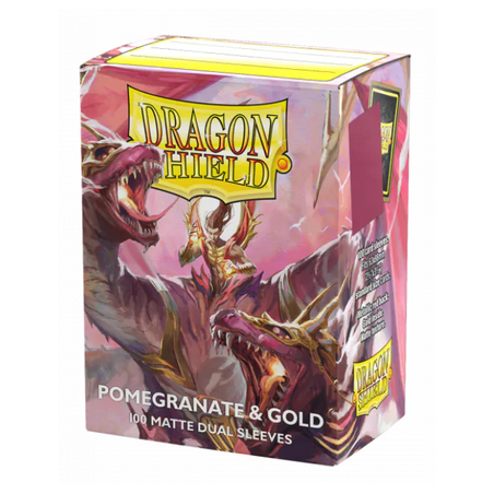 Dragon Shield - 100 Standard Sleeves - Matte : Pomegranate & Gold