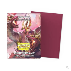 Dragon Shield - 100 Standard Sleeves - Matte : Pomegranate & Gold