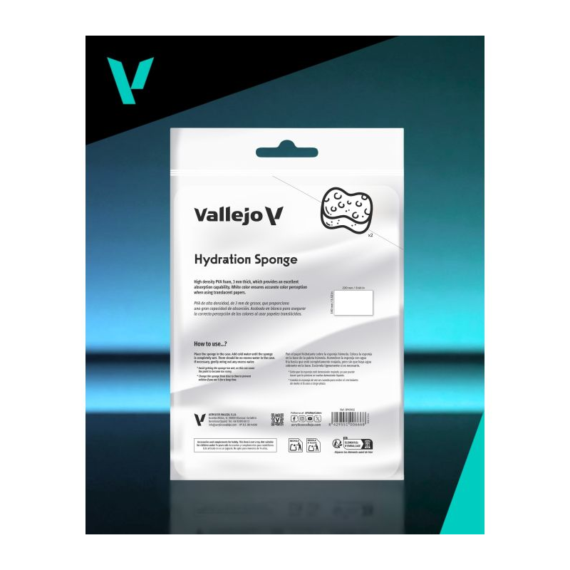 Accessoires de modélisation Vallejo : Eponge d’hydratation (x2)