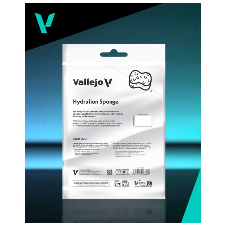 Accessoires de modélisation Vallejo : Eponge d’hydratation (x2)