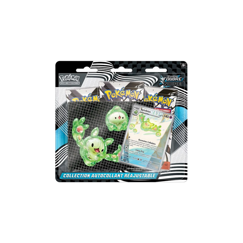 Pokémon - Tripack Collection Autocollant Réajustable - Foudre Noire EV10.5 : Symbios Pokémon - Tripack Collection Autocollant Réajustable - Foudre Noire EV10.5 : Symbios