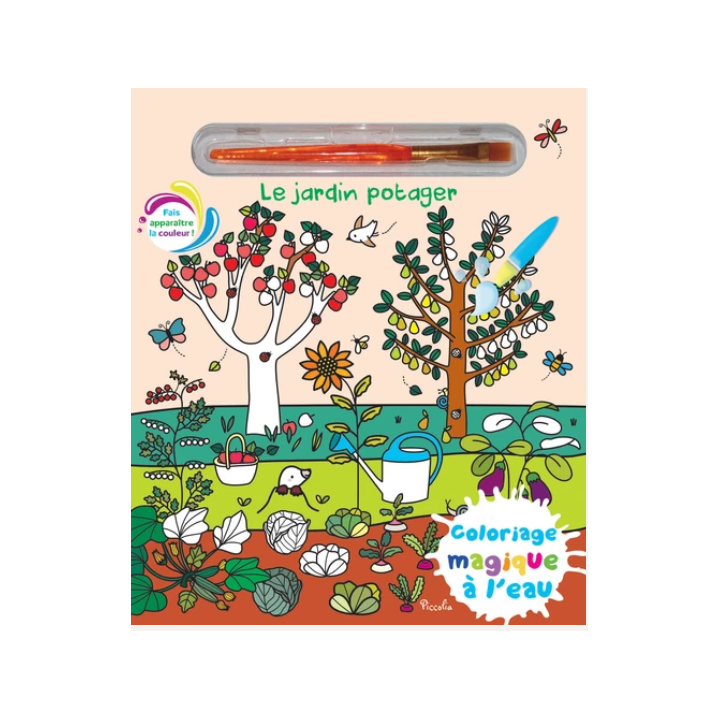 Livre coloriage - Le jardin potager