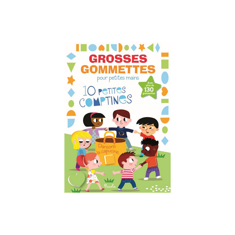 Livre Gommettes - Grosses Gommettes pour petites mains - 10 Petites Comptines, dansons