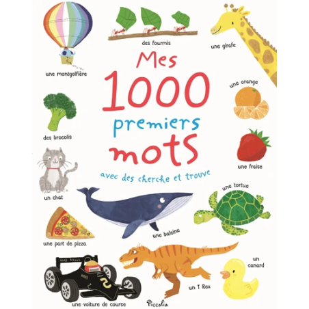 Livre éducatif : Mes 1000 premiers mots avec des cherche et trouve