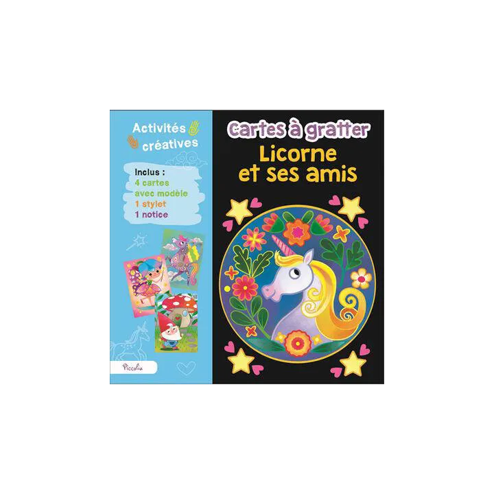 Cartes à gratter : Licorne et ses amis