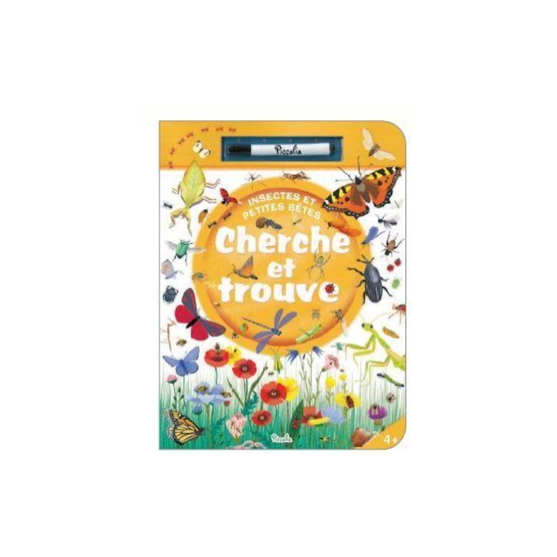 Livre "Cherche et Trouve" : Insectes et petites bêtes - Avec un feutre effaçable