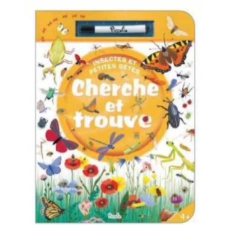 Livre "Cherche et Trouve" : Insectes et petites bêtes - Avec un feutre effaçable