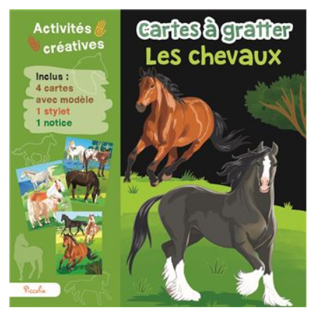 Cartes à gratter - Les chevaux