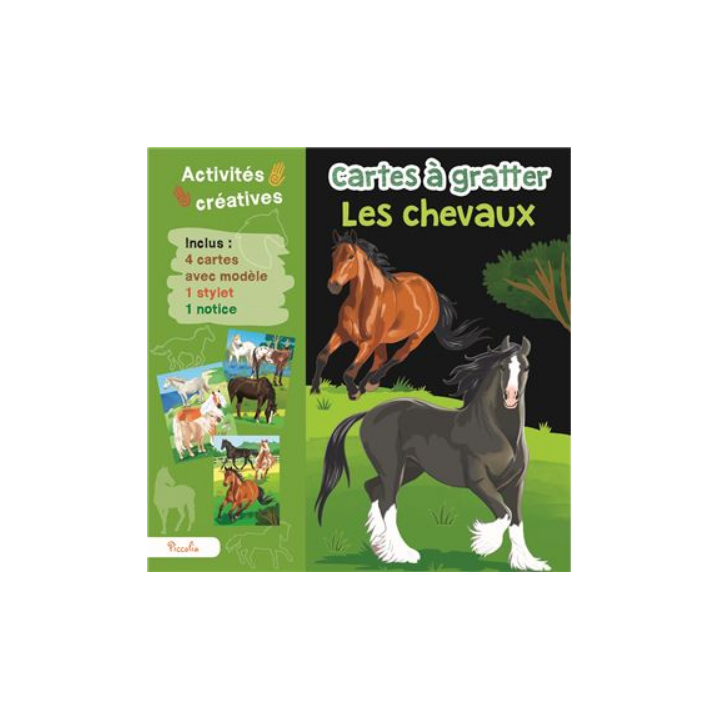 Cartes à gratter - Les chevaux