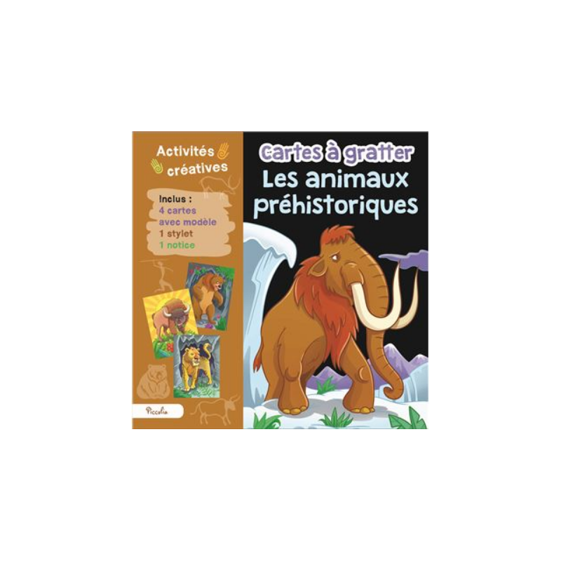 Cartes à gratter - Les animaux préhisoriques Cartes à gratter - Les animaux préhisoriques