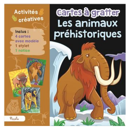 Cartes à gratter - Les animaux préhisoriques
