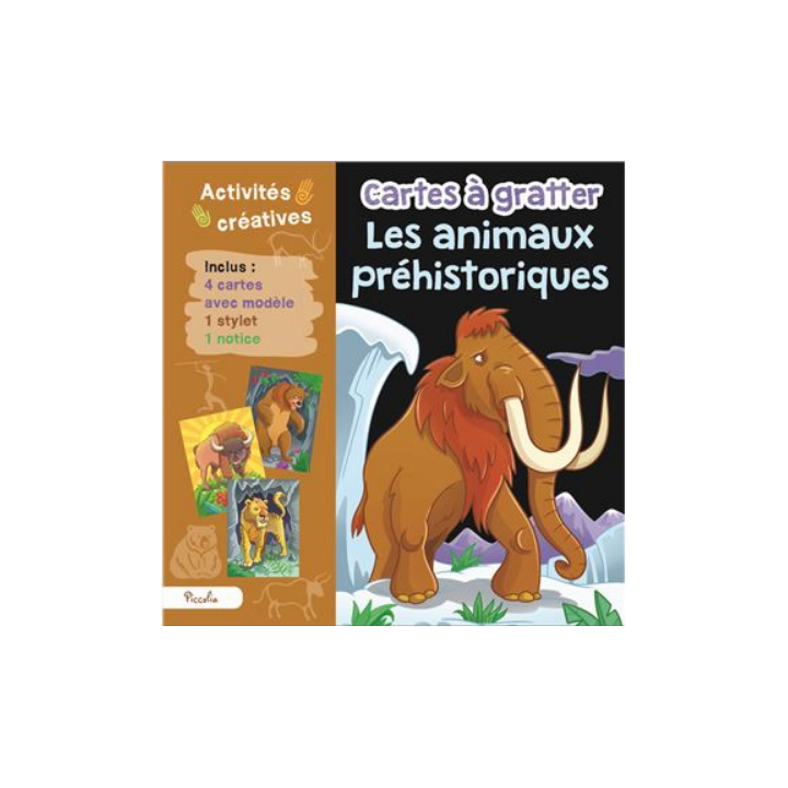 Cartes à gratter - Les animaux préhisoriques