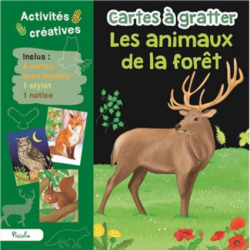 Carte à gratter - Les animaux de la foret