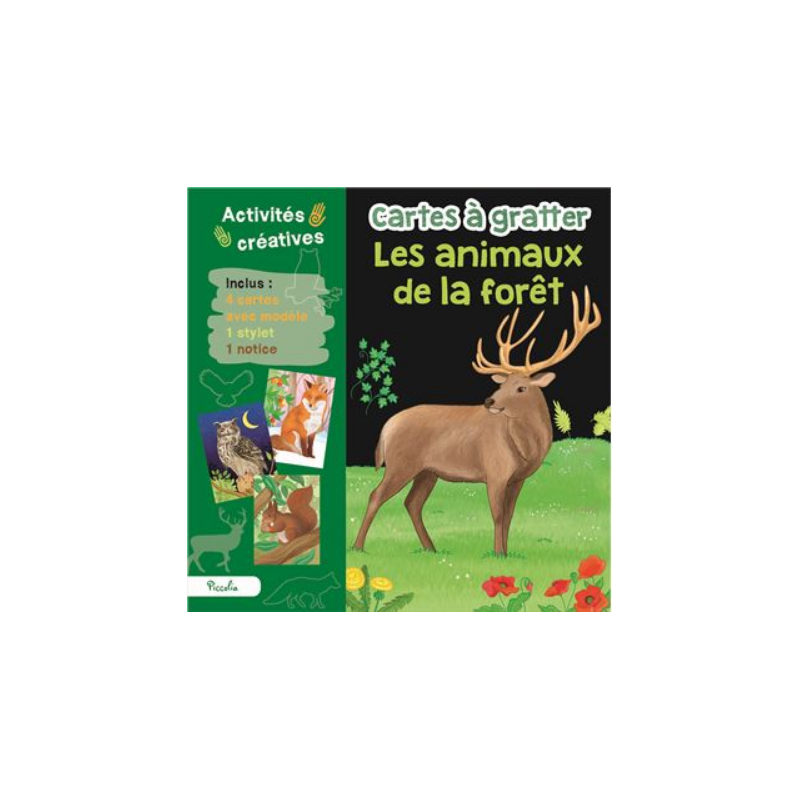 Carte à gratter - Les animaux de la foret Carte à gratter - Les animaux de la foret