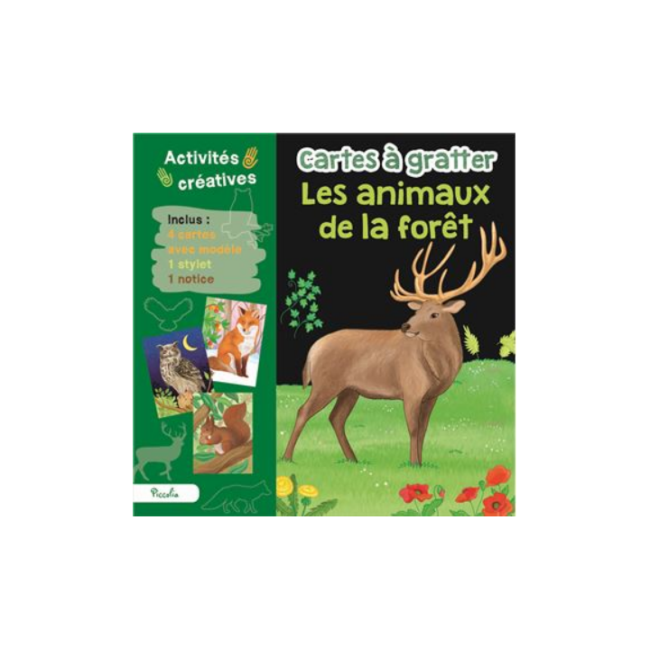 Carte à gratter - Les animaux de la foret