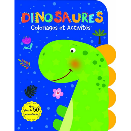 Livre Coloriages et Activités : Dinoaures - Avec plus de 50 autocollants