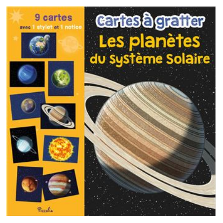 Carte à gratter - Les planètes du système solaire