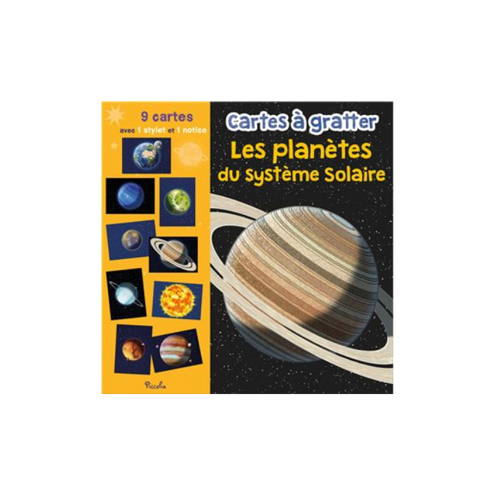 Carte à gratter - Les planètes du système solaire