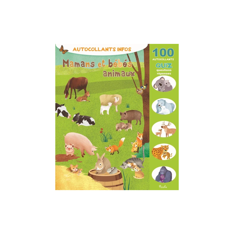 Livre Autocollants Infos - Mamans et bébés animaux