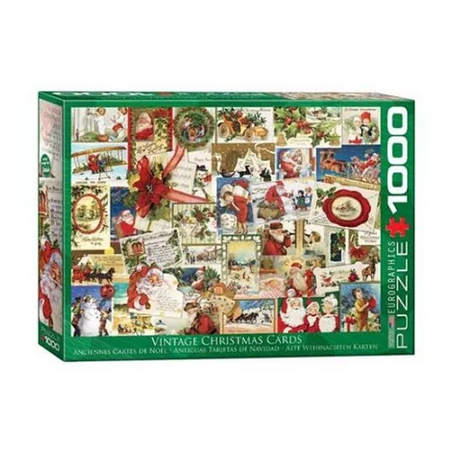Puzzle Eurographics - Anciennes Cartes de Noël - 1000 pièces