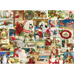Puzzle Eurographics - Anciennes Cartes de Noël - 1000 pièces